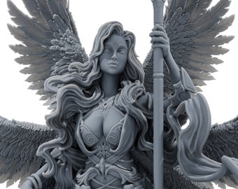 The goddess Freya, sculpted by Brayan Nafarrate. Gorgeous 3D printed model from Norse Mythology.