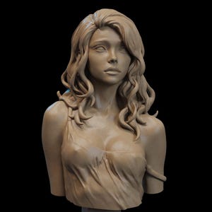 Elegy of the Wyrm Bust | Beautiful Young Maiden Bust by CA3D | 3D Printed Display Figure | Perfect for Collectors & Painting Enthusiasts