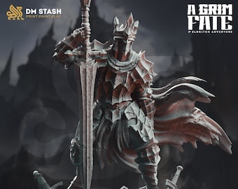 Void Knight - Ser Elias the Forgotten | Heavily Armored Knight with Greatsword | Grimdark Fantasy Mini | Custom 3D Printed Figure