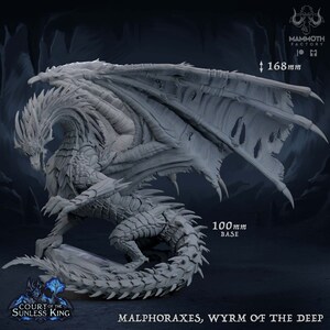 Malphoraxes, Wyrm of the Deep, Underdark Dragon for D&D and Tabletop Gaming - By Mammoth Factory | DnD | Fantasy | Dark Fantasy | Dragon