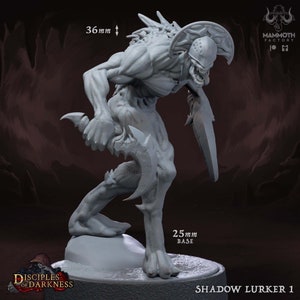 Shadow Lurker Minis, by Mammoth Factory | Dark Disciples Set | DnD | Fantasy | Dark Fantasy | Fiends Set | Tabletop Gaming Minis