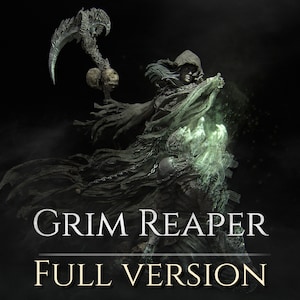 Grim Reaper By Nerikson - 8k Resolution - Hauntingly Elegant Harvester of Souls. | Tabletop Gaming | Display Model | Paintable Figure