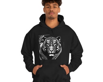 Tiger Portrait - Unisex Heavy Blend Hooded Sweatshirt