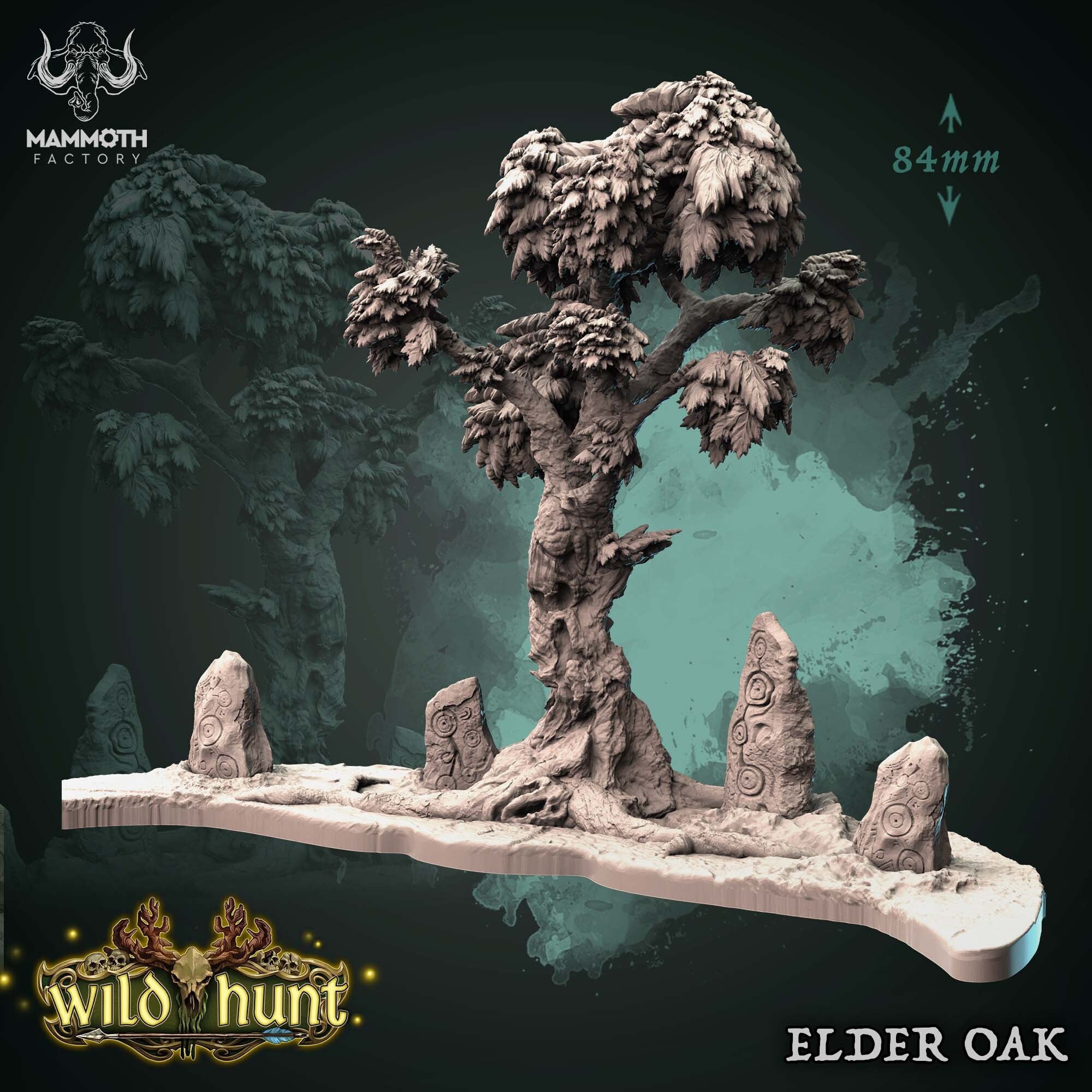 Elder Oak - Highly Detailed Resin Printed Druidic Tree - Wild Hunt