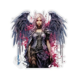 Inkpunk Angel: A Beautiful Celestial Sticker for D&D Adventures, TTRPG Players, Gear Decoration and more.