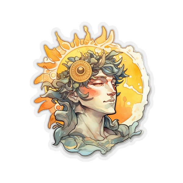 Watercolor Apollo Sticker - god of Music and Prophecy - Stickers for Tabletop Gaming, Notebooks, Scrapbooking, and more!