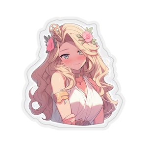 Bellissimo adesivo anime Afrodite/Venere per la tua collezione: laptop, diari, giochi da tavolo, giochi di ruolo, decorazioni e altro ancora.