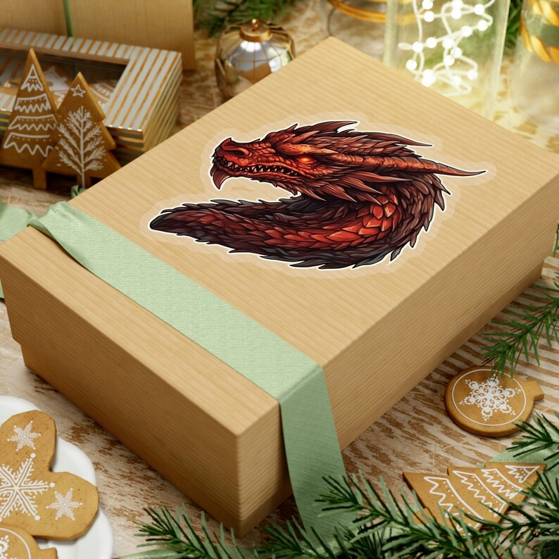 Fiery Red Dragon Sticker for D&D and Fantasy. Great for Tabletop Gamers ...