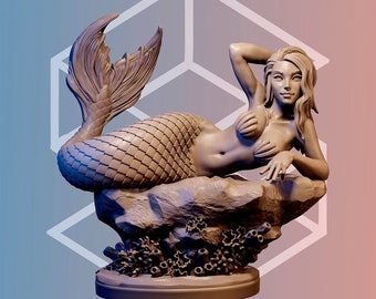 Tifleidis, Alluring Mermaid Seductress, by Claudia Rodriguez. Elegant, and Alluring Creature from Mythology. Three versions available.