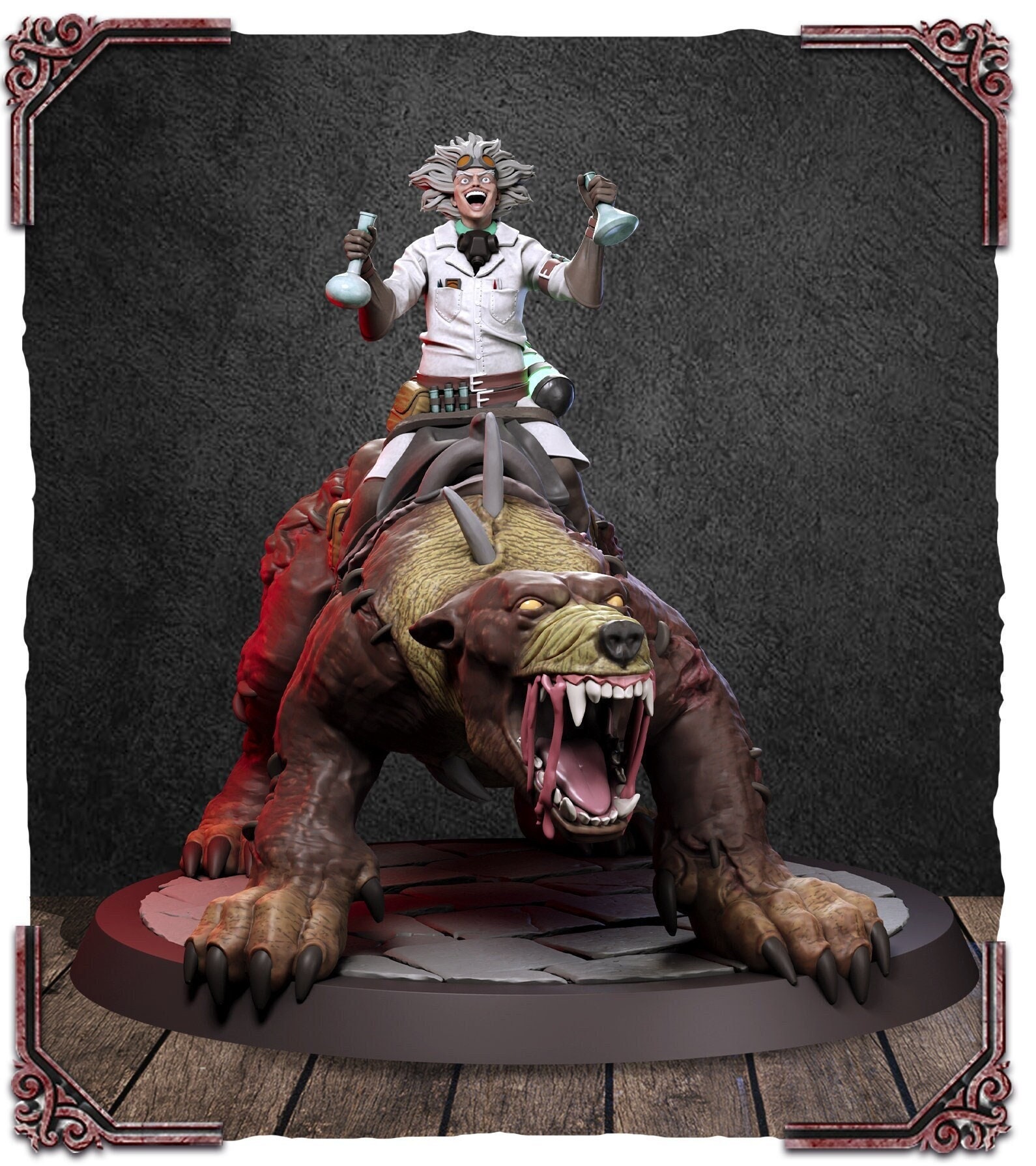Dr. Frankenstein | Mad Scientist on Mutated Dog Mount | Veil of