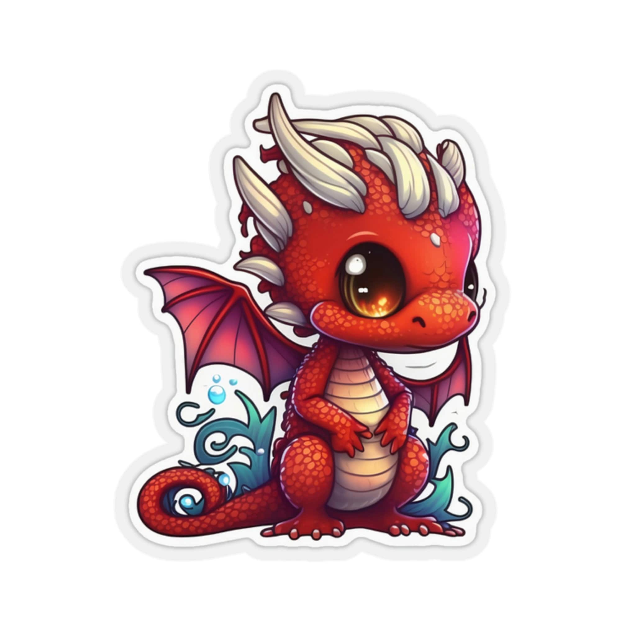 Red Dragon Chibi Kiss-cut Stickers, Fantasy Stickers for Tabletop Gaming,  Roleplaying, Decorations, Scrapbooking and More. - Etsy