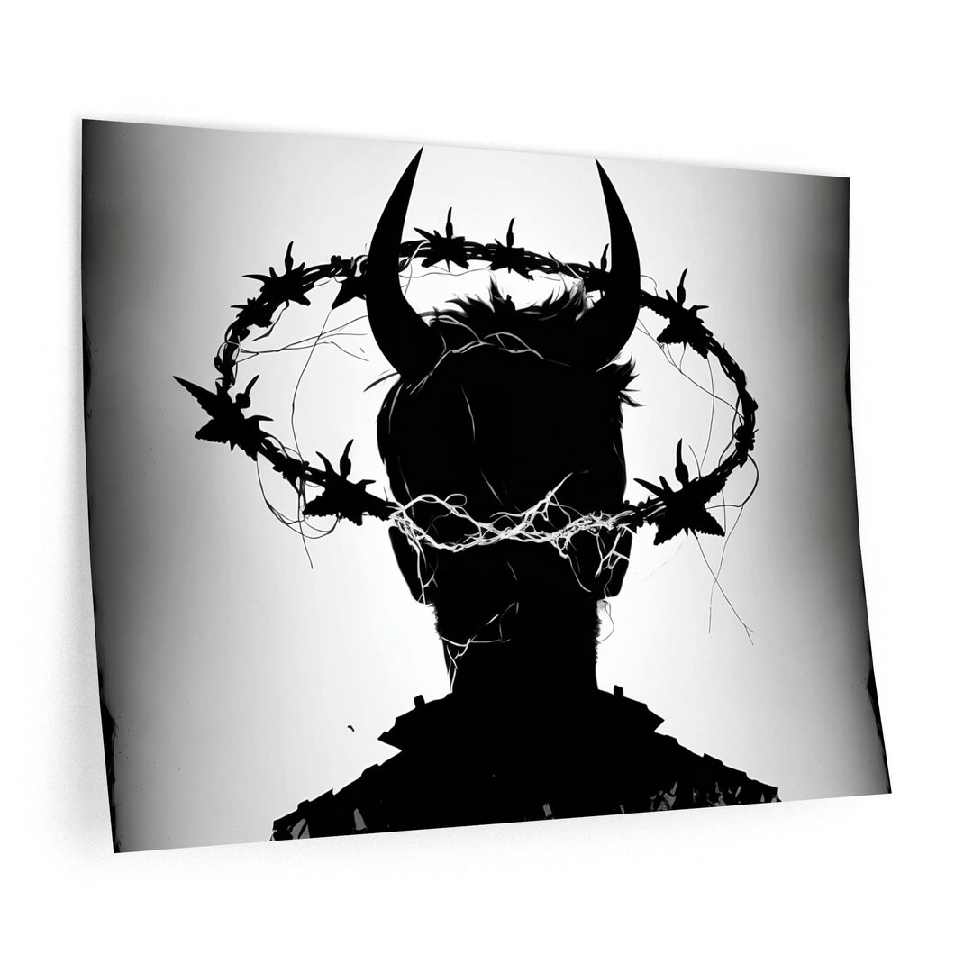 Barbed Wire Halo Wall Decals, Silhouette Artwork Inspired by Musical