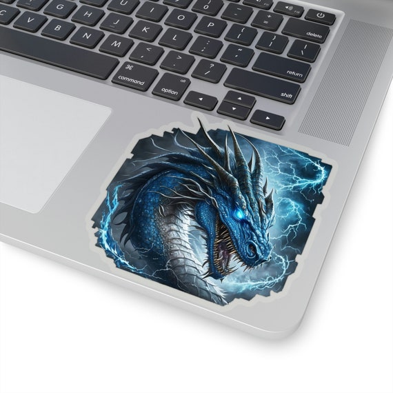 Copper Dragon Chibi Kiss-cut Stickers, Fantasy Stickers for