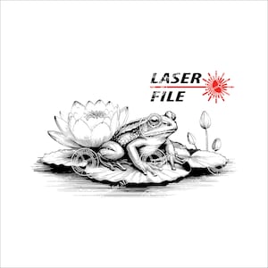 Planche à découper de charcuterie, fichier SVG de gravure au laser, bloc-notes Grenouille Lilly, téléchargement immédiat, cadeaux personnalisés, décoration d'intérieur, planche à découper, faune