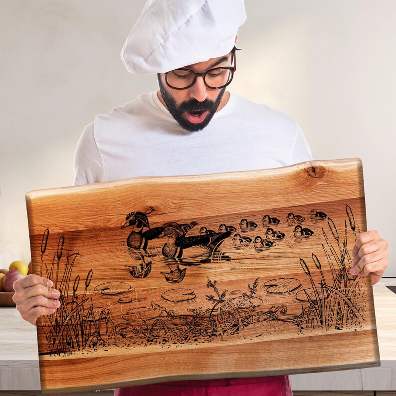 Wood Ducks, Laser Engrave SVG File, Kitchen Counter Art ( Digital ...