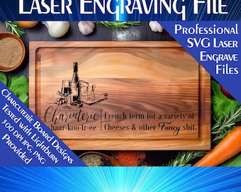 Charcuterie Board Laser Engrave SVG File (Digital Download)