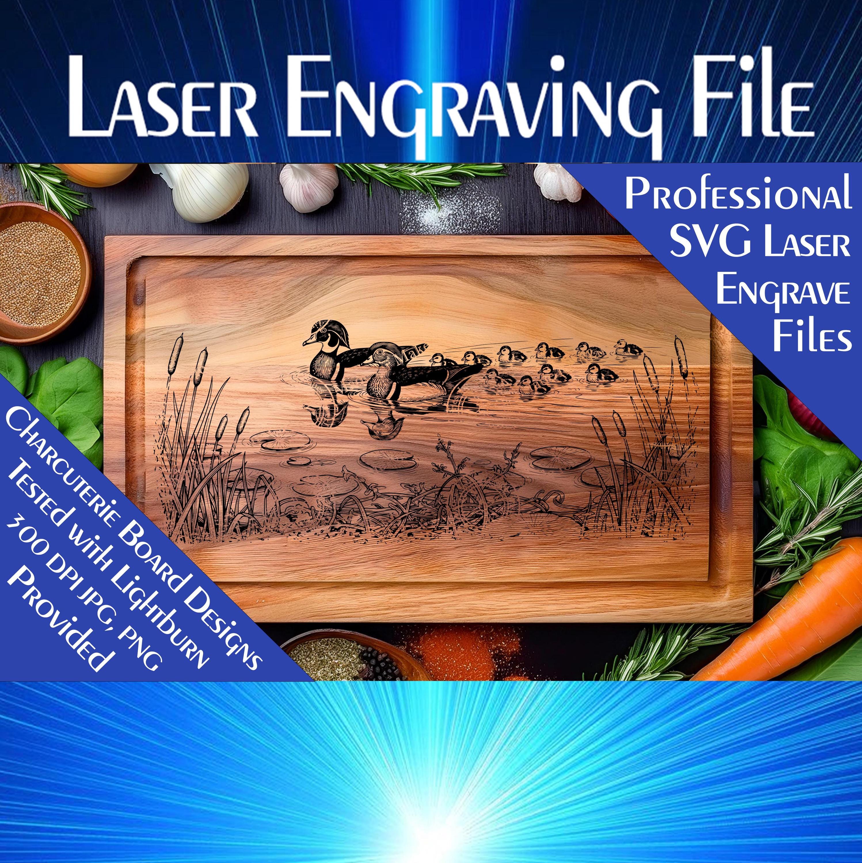 Wood Ducks, Laser Engrave SVG File, Kitchen Counter Art ( Digital ...