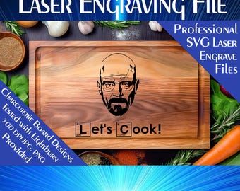 Walter White 'Let's Cook' SVG: Charcuterie Board Laser Engrave File (Digital Download)