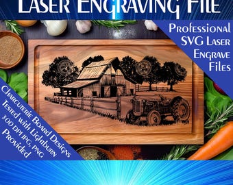 Family Farm Charcuterie Board Laser Engraving SVG File (Digital Download)