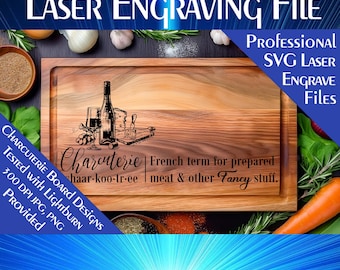 Charcuterie Board Laser Engrave SVG File (Digital Download)