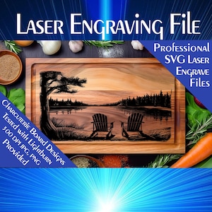 Lakeside Adirondack Charcuterie Board SVG Laser Engrave File (Digital Download)