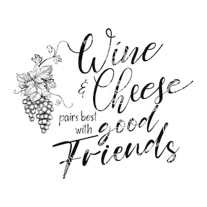 Charcuterie Board SVG: Wine & Cheese Laser Engrave File (Digital Download)