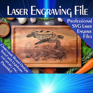 Sea Turtle Charcuterie Board SVG: Laser Engrave File (Digital Download)
