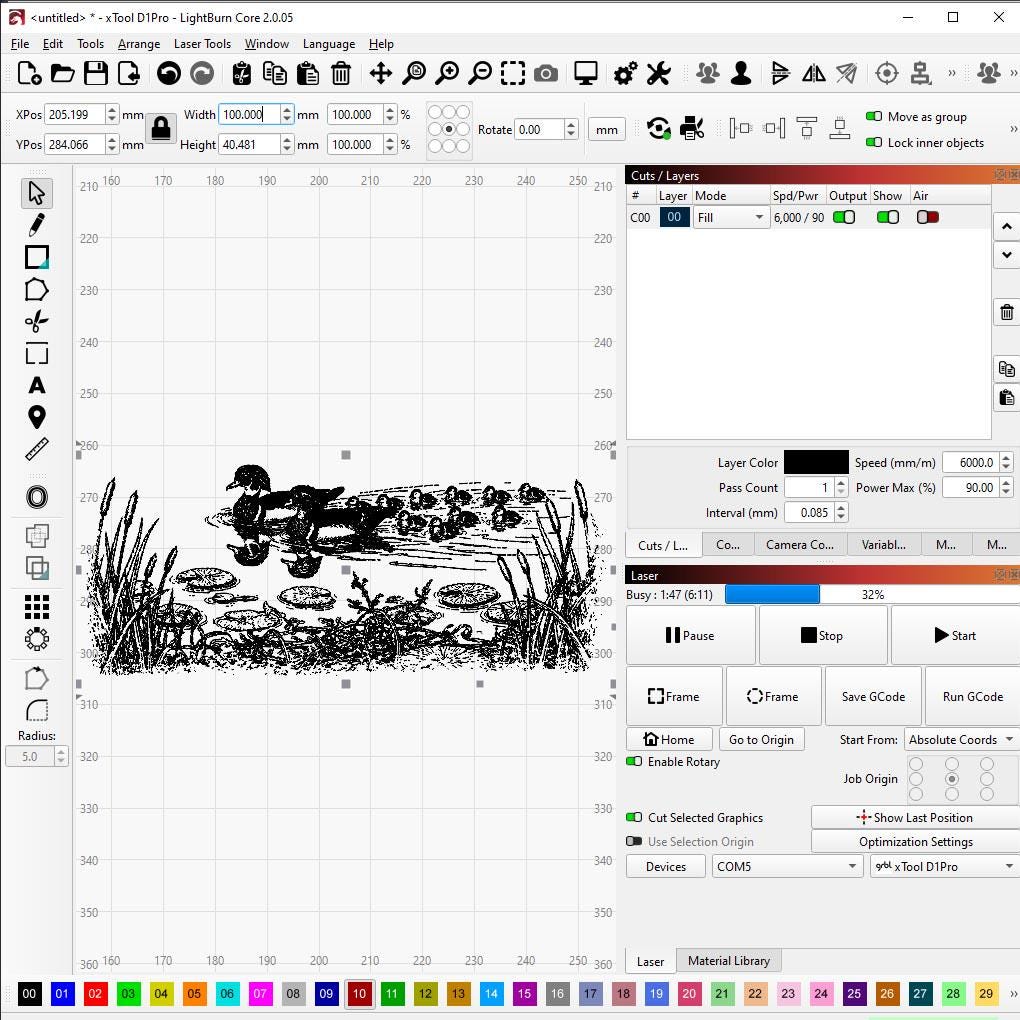 Wood Ducks, Laser Engrave SVG File, Kitchen Counter Art ( Digital ...