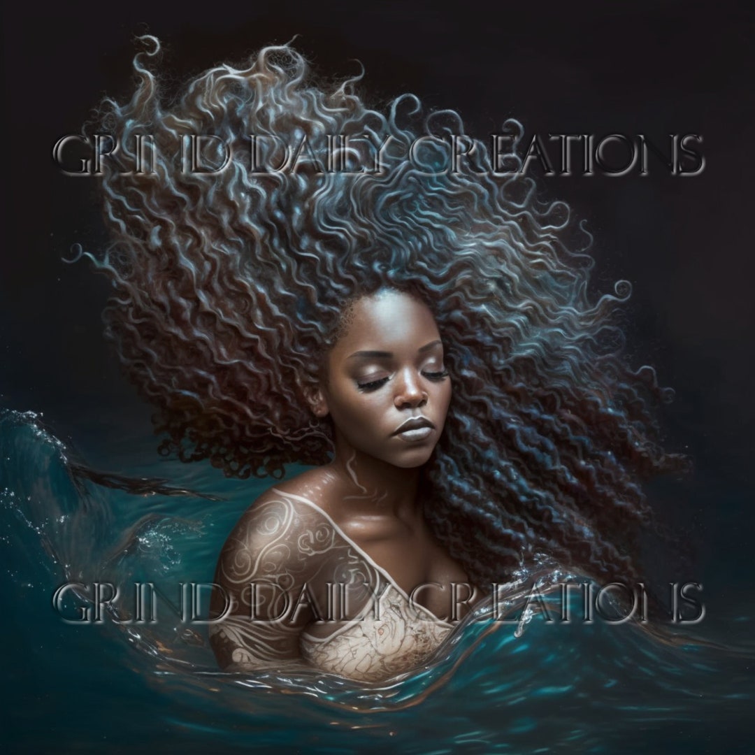 Black Art black Mermaids Edition Digital Art Etsy