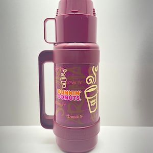 Vintage Korean Dunkin' Donuts Retro Small Travel Thermos Coffee Container  Cup
