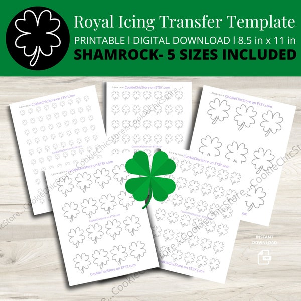 Shamrock Macaron Template Etsy