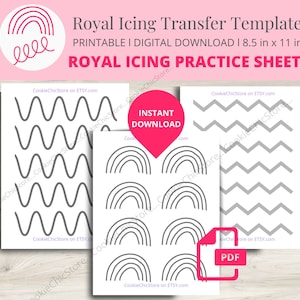 royal icing piping practice sheet, cookie class practice sheet printable for royal icing, cookie decorate practice template, practice cookie