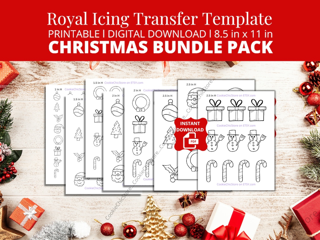 Royal Icing Transfer Sheet Christmas Royal Icing Transfer Sheet ...