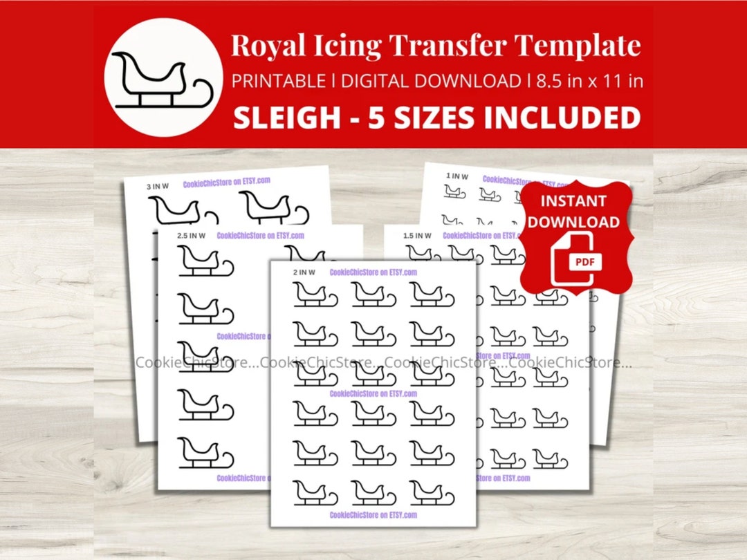 Christmas Transfer Sheet, Xmas Cookie Transfer Sheet, Christmas Royal ...