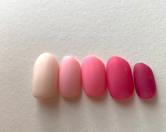 Lipstick Ombre Press On Nails | Matte Press On Nails | Gel Nails