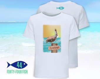 Florida Pelican T-Shirt -  Florida Souvenirs - Pelican Lovers Gift - Vintage Florida Tees - Men's Shirts - Women's Shirts - Youth Shirts