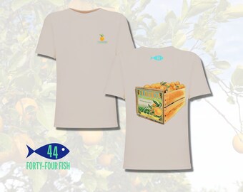 Florida Orange Crate T-Shirt -  Florida Souvenirs - Vintage Florida Tees - Men's Shirts - Women's Shirts - Youth Shirts