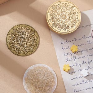 Datura Flower Wax Seal Stamp: Botanical Lotus Design