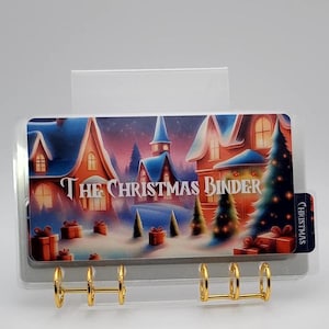 The CHRISTMAS Binder - Christmas Village | Customizable | A6 Budget Binder and Cash Envelopes | Vellum and 5mil Laminate Cash Envelopes