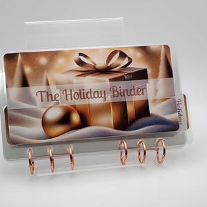 The HOLIDAY Binder - Gift Box | Customizable | A6 Budget Binder and Cash Envelopes | Vellum and 5mil Laminate Cash Envelopes