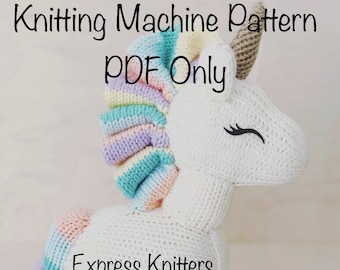 Unicorn-Standing Circular Knitting Machine Pattern Addi Sentro