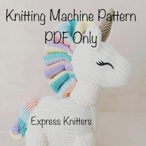 Unicorn-Standing Circular Knitting Machine Pattern Addi Sentro