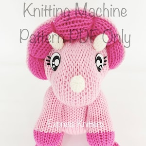 Triceratops Knitting Machine Pattern PDF