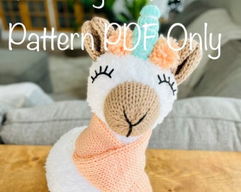 Alpaca Llama  Alpacas Collection Knitting Machine Pattern PDF ONLY Addi Sentro