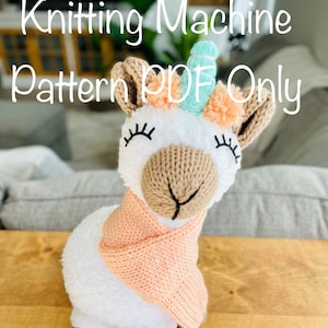 Alpaca Llama  Alpacas Collection Knitting Machine Pattern PDF ONLY Addi Sentro