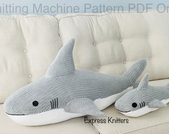 Giant & Baby Shark Strickmaschinen Anleitung PDF nur Addi Sentro