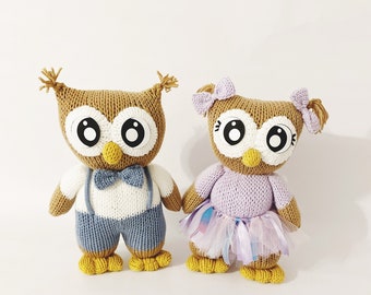 Owl Kids Knitting Machine Pattern PDF ONLY Addi Sentro