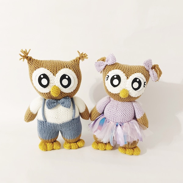Owl Kids Knitting Machine Pattern PDF ONLY Addi Sentro