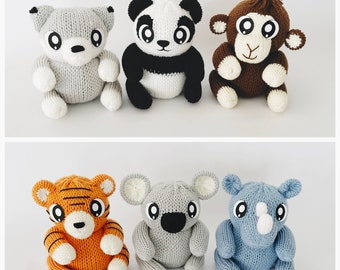 Safari Babies Bundle Knitting Machine Pattern PDF ONLY Addi Sentro