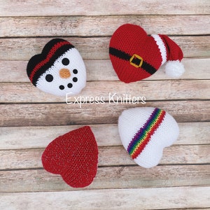 Mini Heart Pillows Knitting Machine Pattern PDF Only Addi Sentro